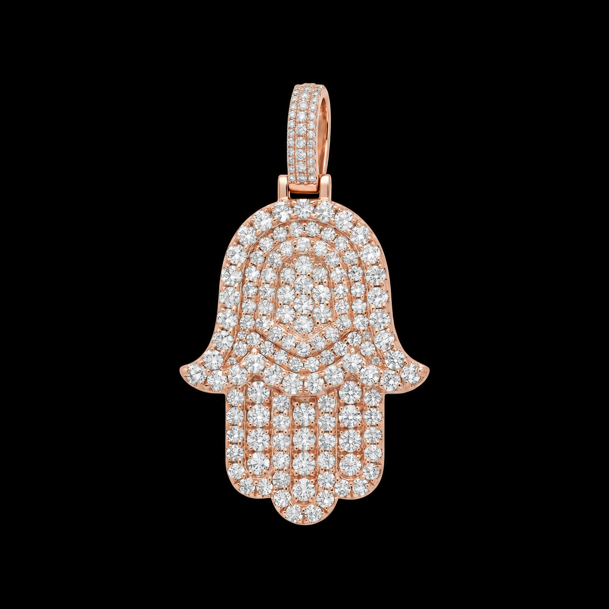 Iced Out Hamsa Pendant