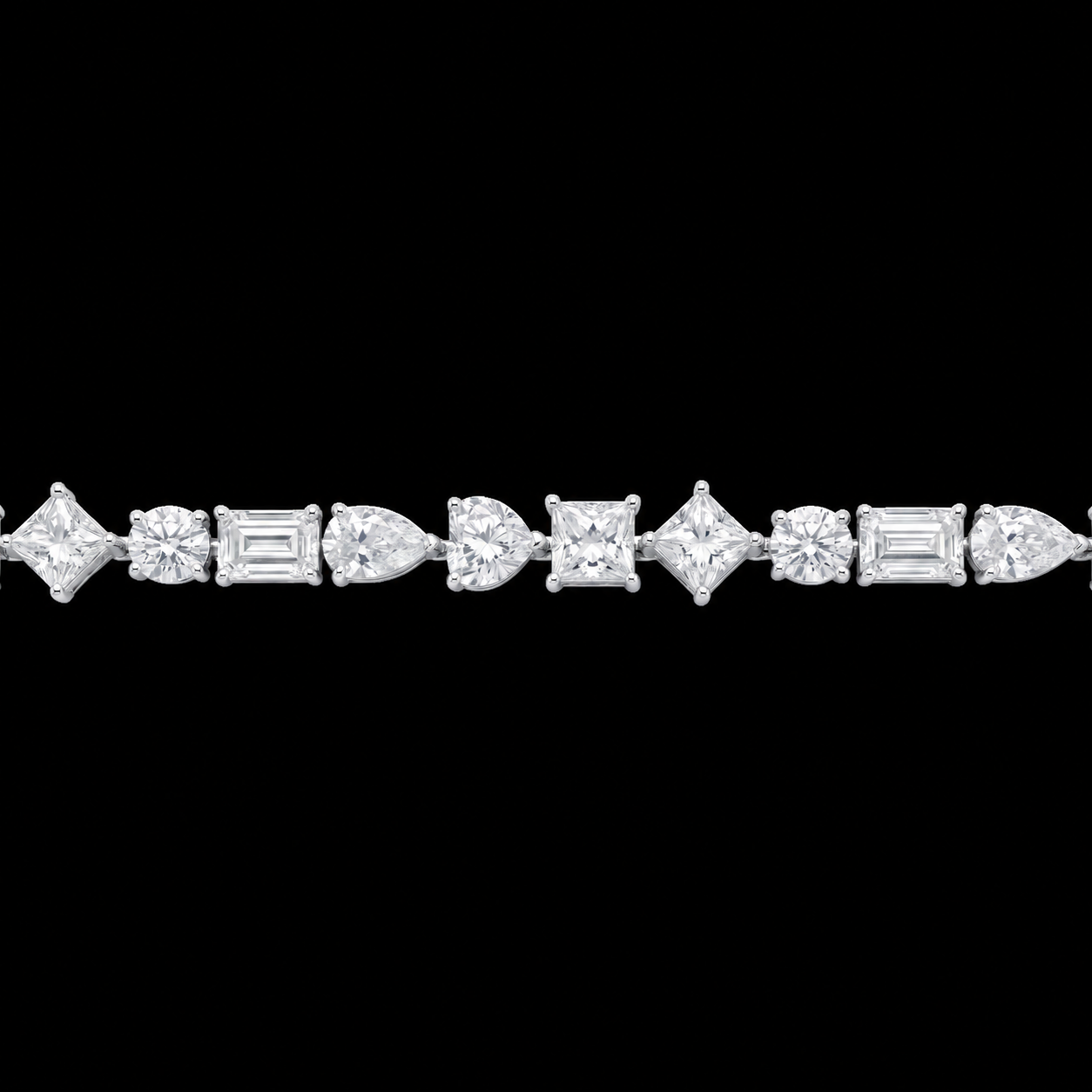 Mixed Shape Tennis Bracelet
