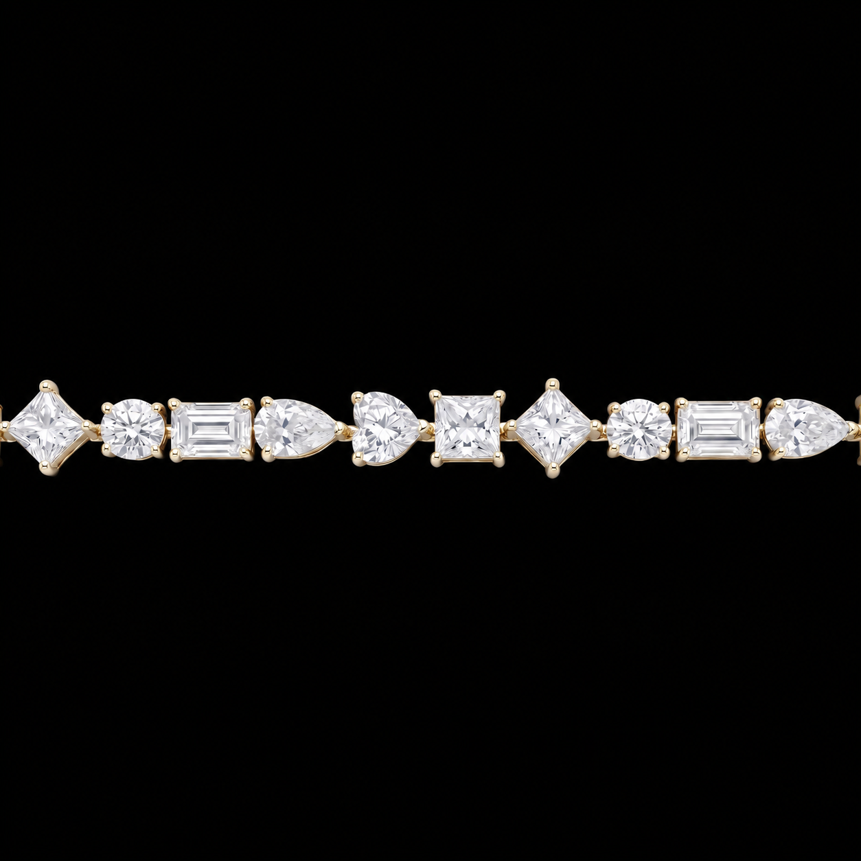 Mixed Shape Tennis Bracelet